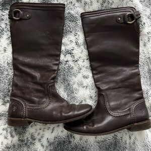 Frye Dark Brown Leather Boots